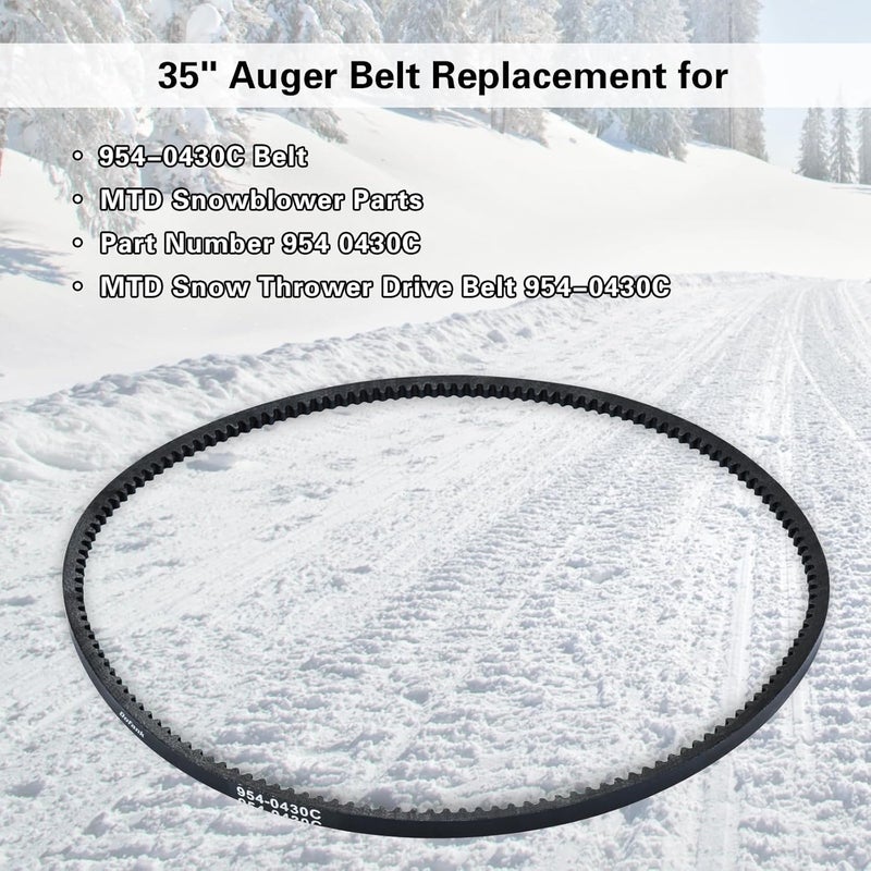 Dofank 954-0430C Auger Belt Kevlar for MTD, Craftsman, Ryobi, Yard Man Snowblower, Replaces 754-0430, 754-0430A, 754-0430B, 754-0430C, 754-0431, 954-0430, 954-0430A, 954-0430B, 954-0431 - 3/8" x 35" - Image 3